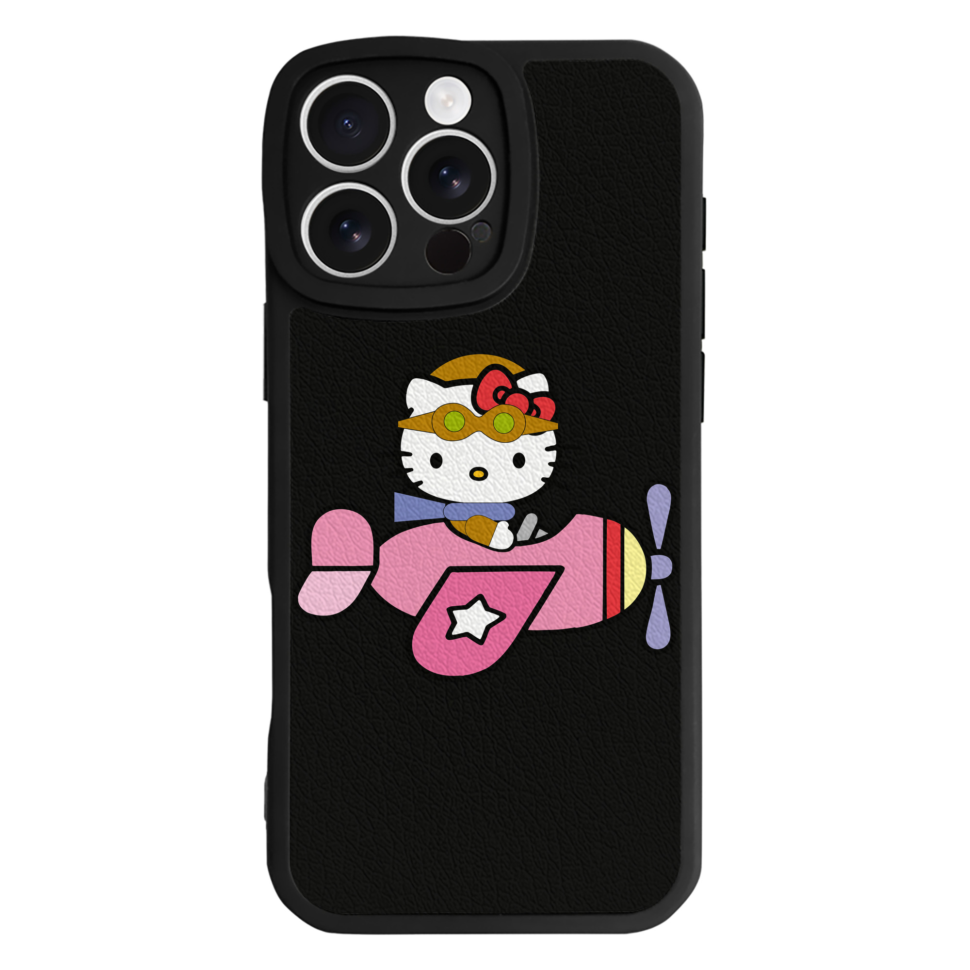 （画像用） Hello Kitty ハローキティ 【iPhone 16シリーズ対応】シリコンスマホケース（レザー調） 材質：シリコン